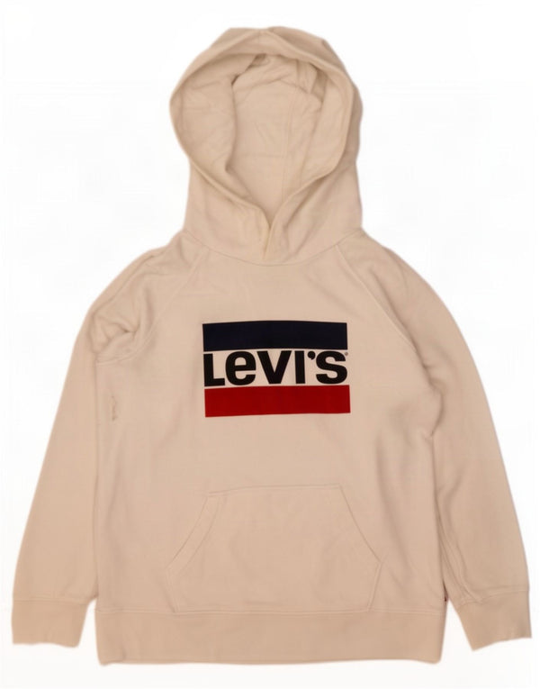 Maglione con cappuccio grafico da uomo Levi's piccolo in cotone bianco