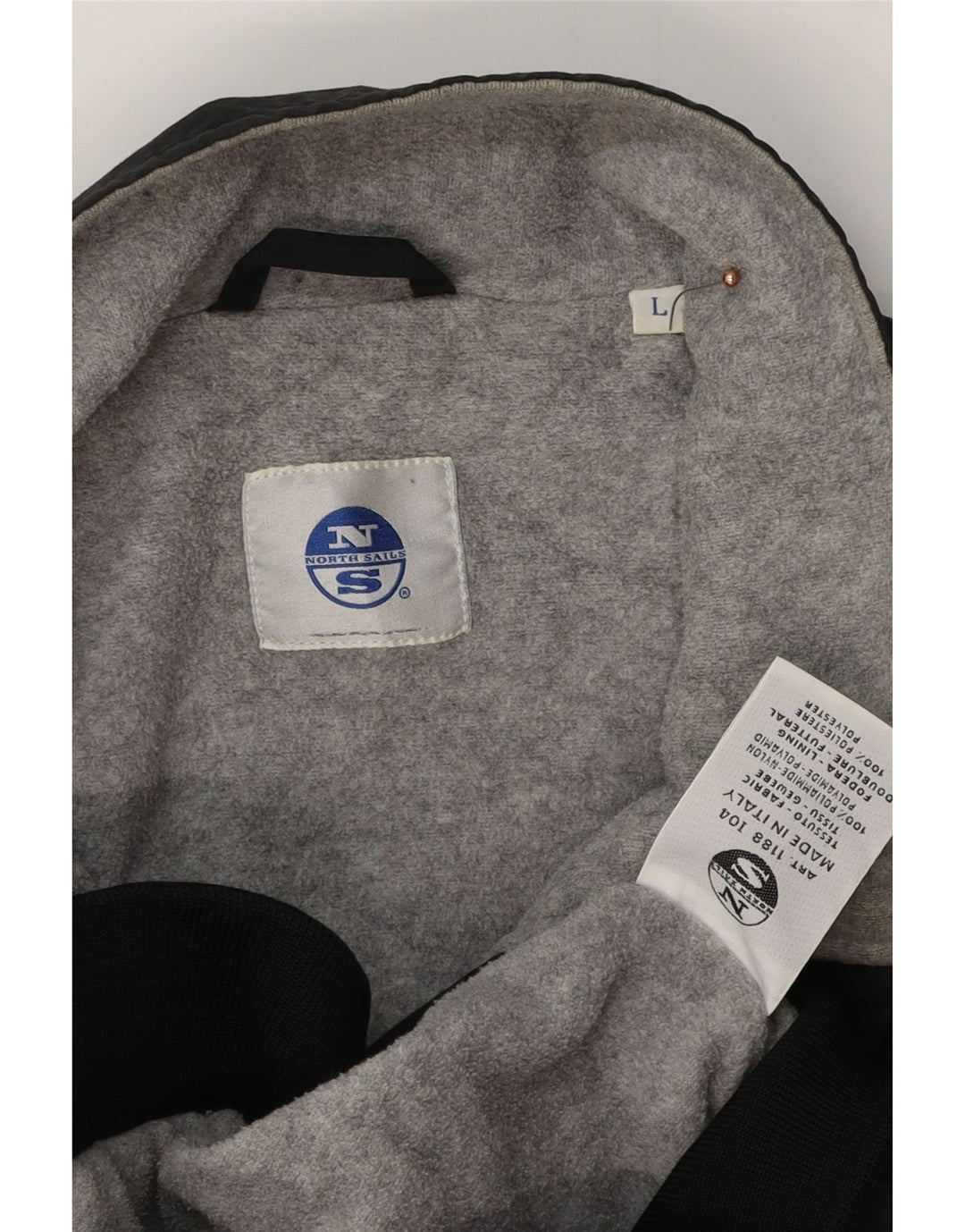 Giubbotto bomber da uomo NORTH SAILS UK 40 Large Nero Poliammide