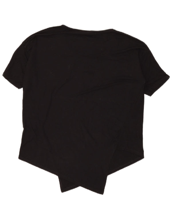 Desigual T-shirt grafica asimmetrica da donna Top UK 18 XL Nera