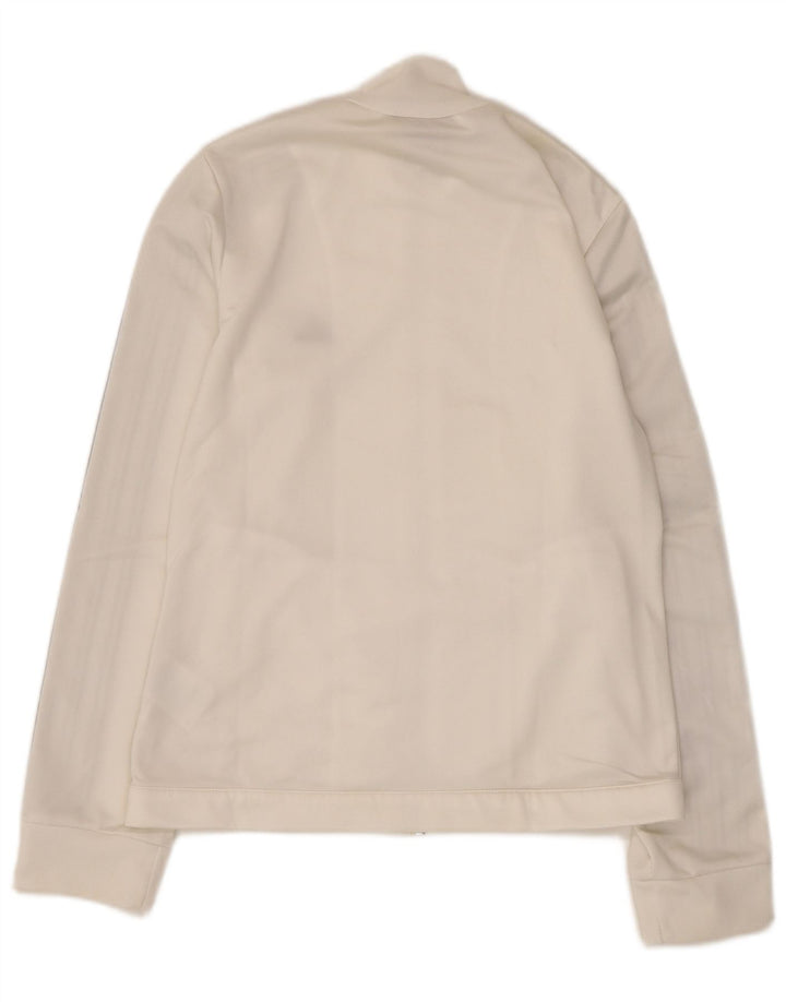 Giacca da tuta da donna Adidas UK 10 Small Poliestere bianco