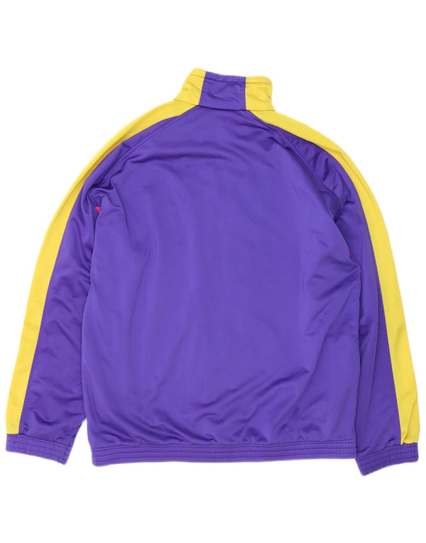 Giacca da tuta da uomo Puma in poliestere color block viola medio