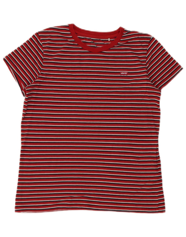 LEVI'S T-shirt da uomo Top piccola in cotone a righe rosse