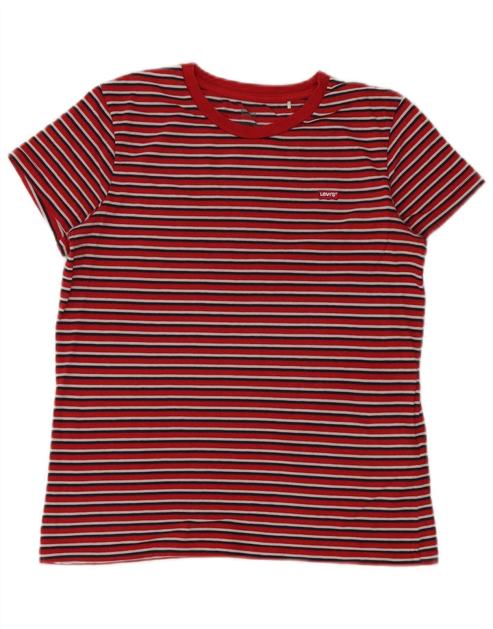 LEVI'S T-shirt da uomo Top piccola in cotone a righe rosse