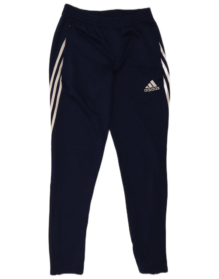 Pantaloni da tuta Adidas Climalite da uomo piccoli in poliestere blu navy