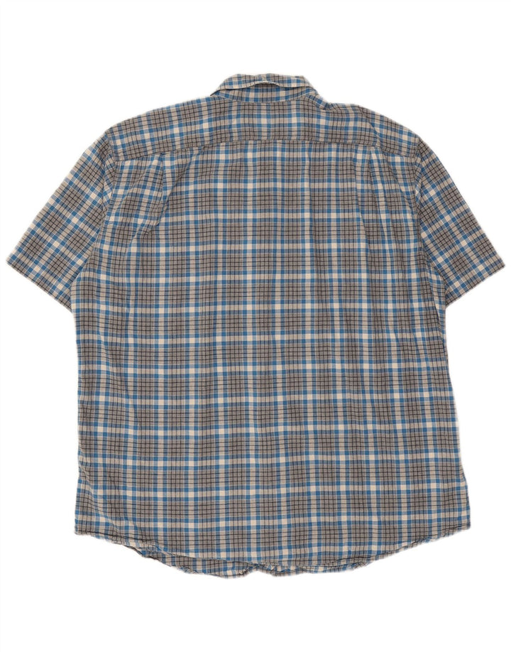 Camicia da uomo Classic Fit Eddie Bauer XL in cotone a quadri blu