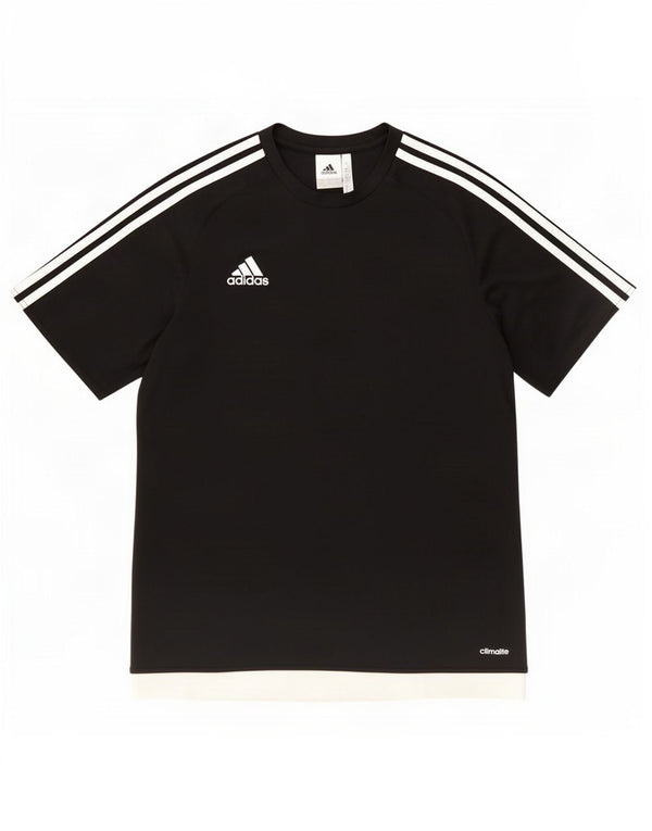 T-shirt Adidas Climalite da uomo, grande, in poliestere color block nero