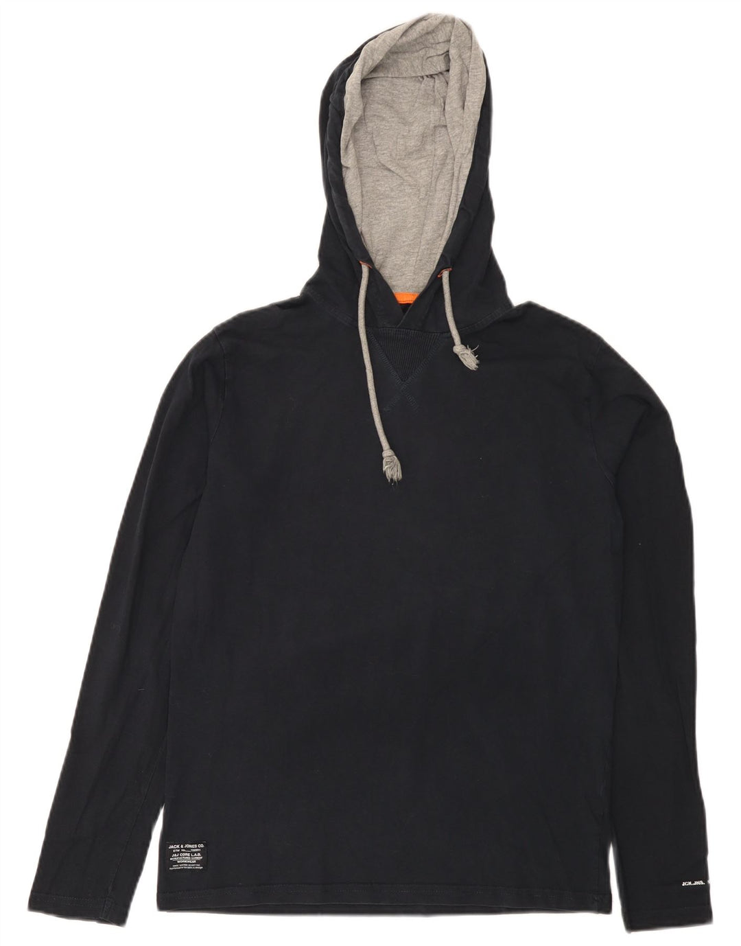 Jack & Jones Top con cappuccio da uomo a maniche lunghe blu navy medio