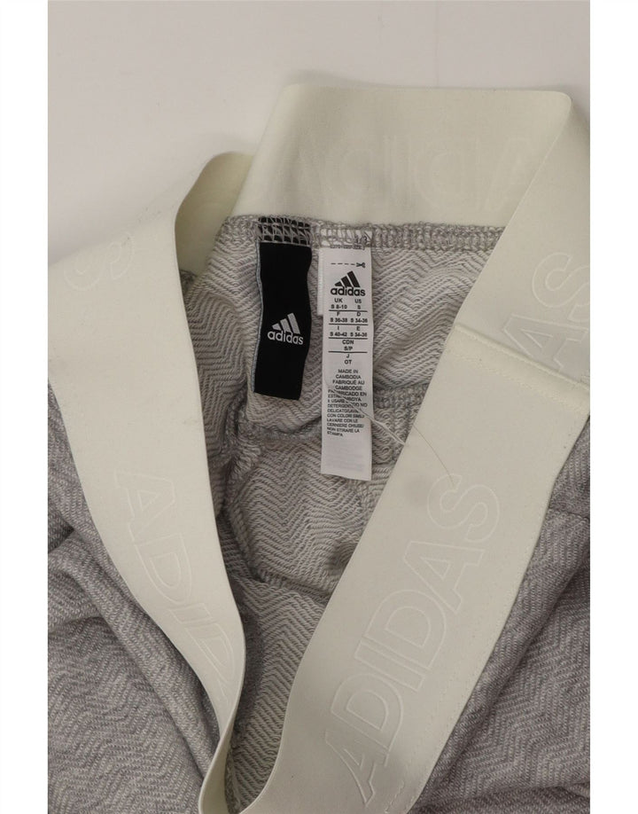 Pantaloni da tuta con grafica ADIDAS da donna Joggers UK 8/10 Small Grigio