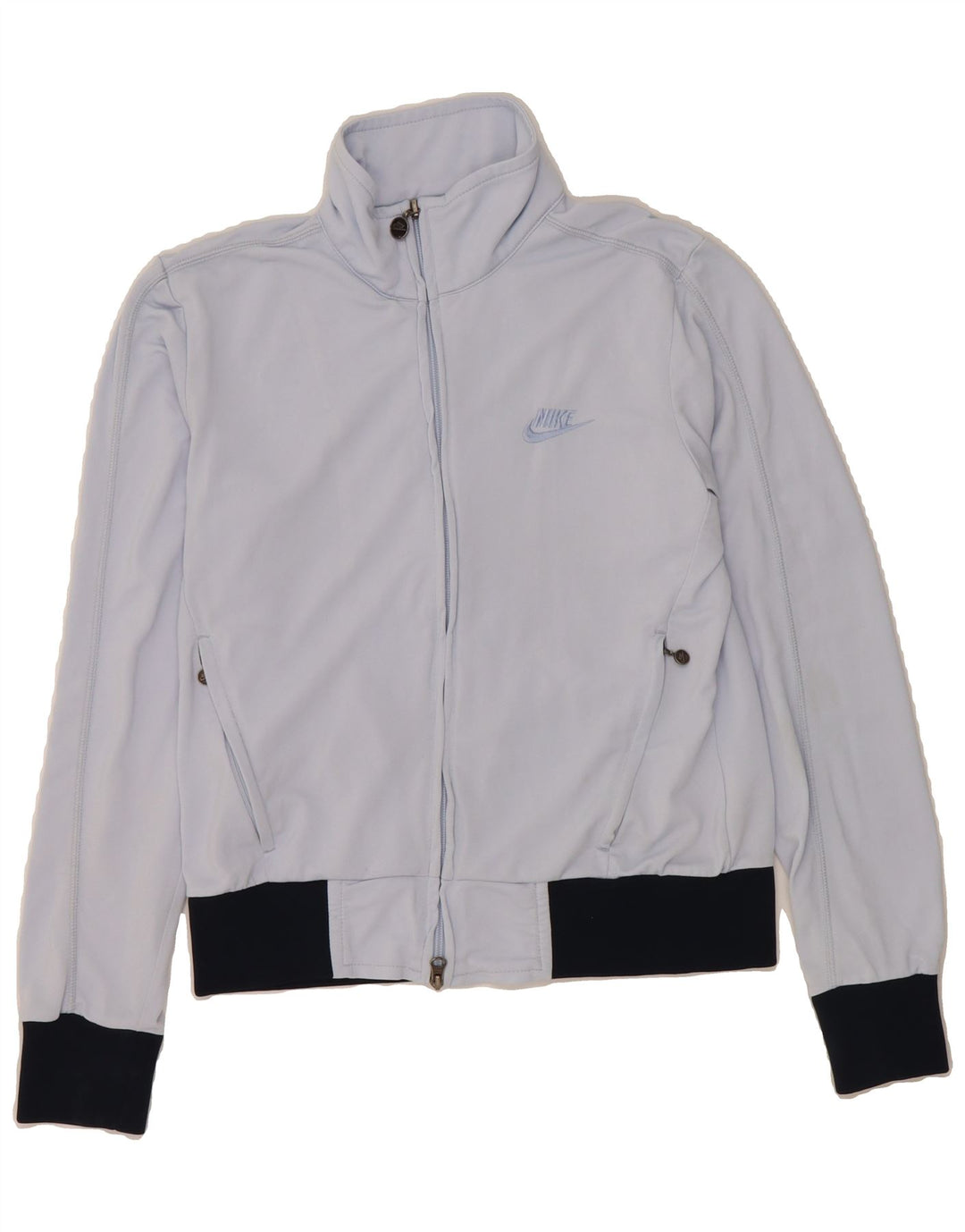 NIKE Womens Tracksuit Top Jacket UK 10/12 Medium Blue Colourblock Vintage Nike and Second-Hand Nike from Messina Hembry 