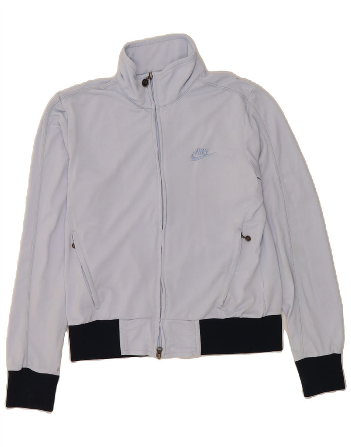 NIKE Womens Tracksuit Top Jacket UK 10/12 Medium Blue Colourblock Vintage Nike and Second-Hand Nike from Messina Hembry 