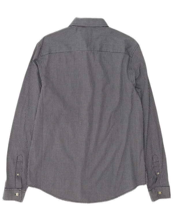 Penguin Camicia da uomo Heritage slim fit in cotone a quadretti medio blu navy