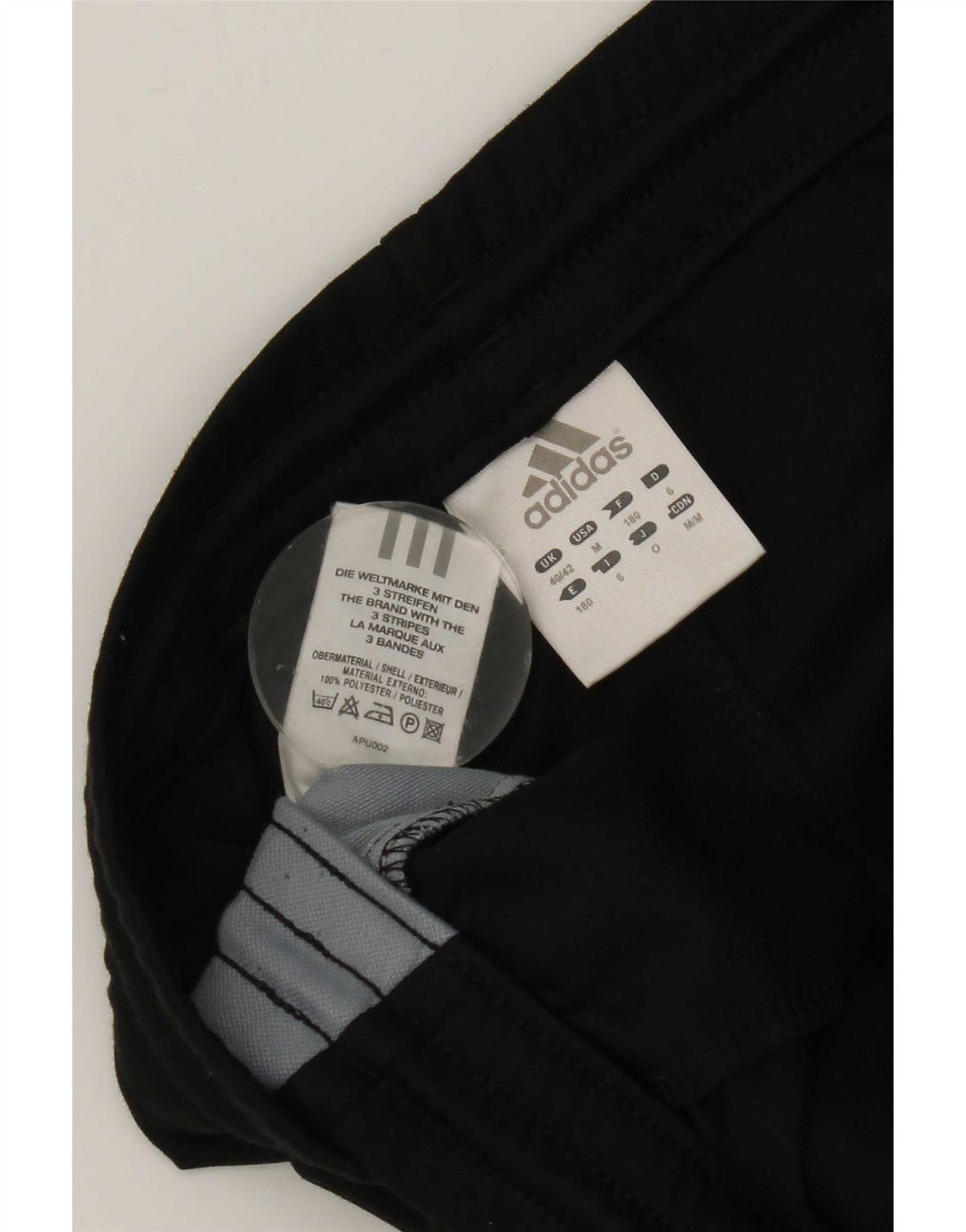 Pantaloni da tuta da uomo Adidas UK 40/42 Poliestere color block medio nero
