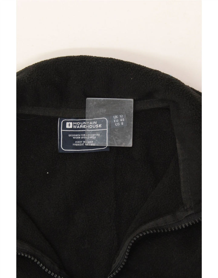 MOUNTAIN WAREHOUSE Womens Fleece Jacket UK 12 Medium  Black Vintage Mountain Warehouse and Second-Hand Mountain Warehouse from Messina Hembry 