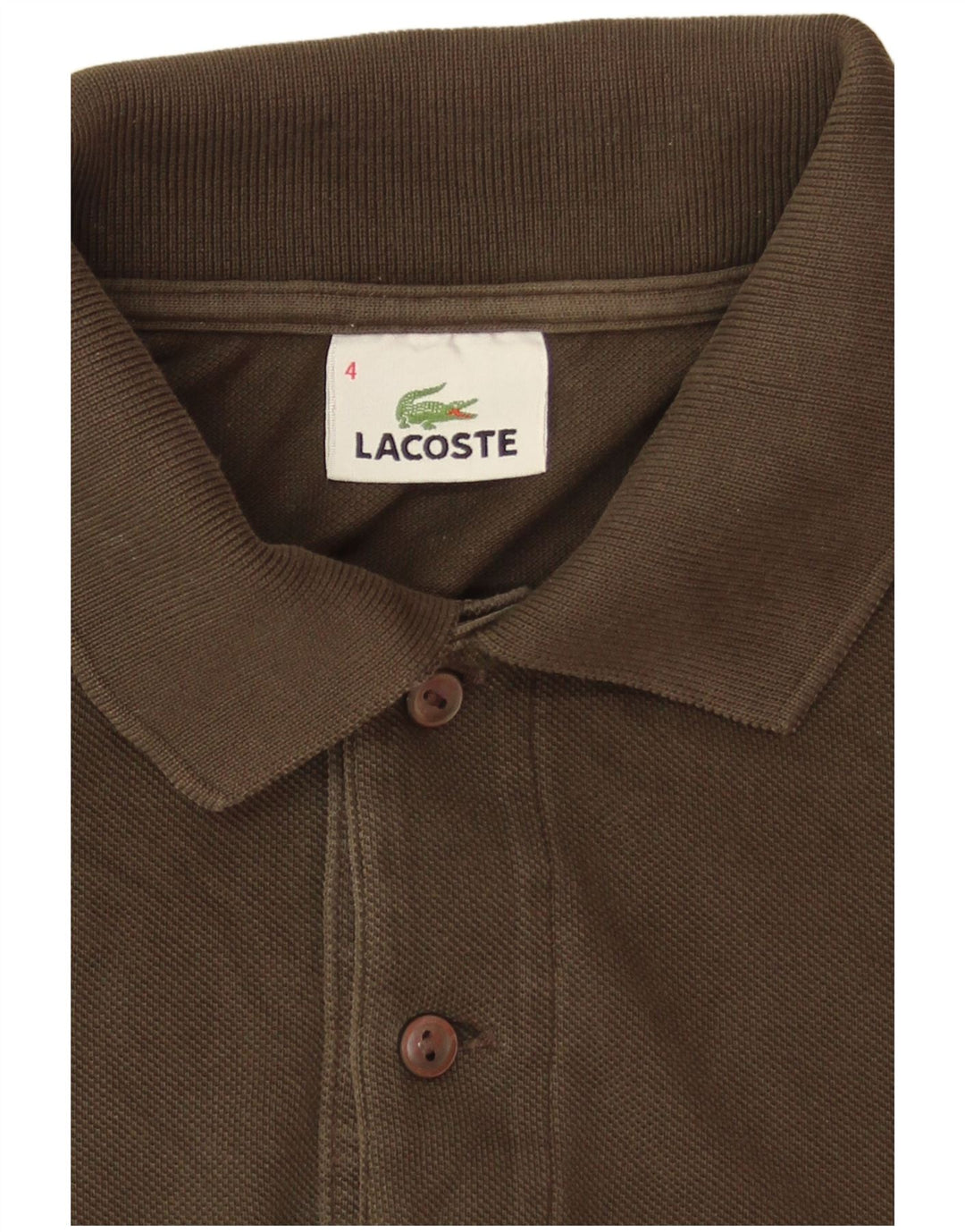 Polo da uomo Lacoste taglia 4 media cotone kaki