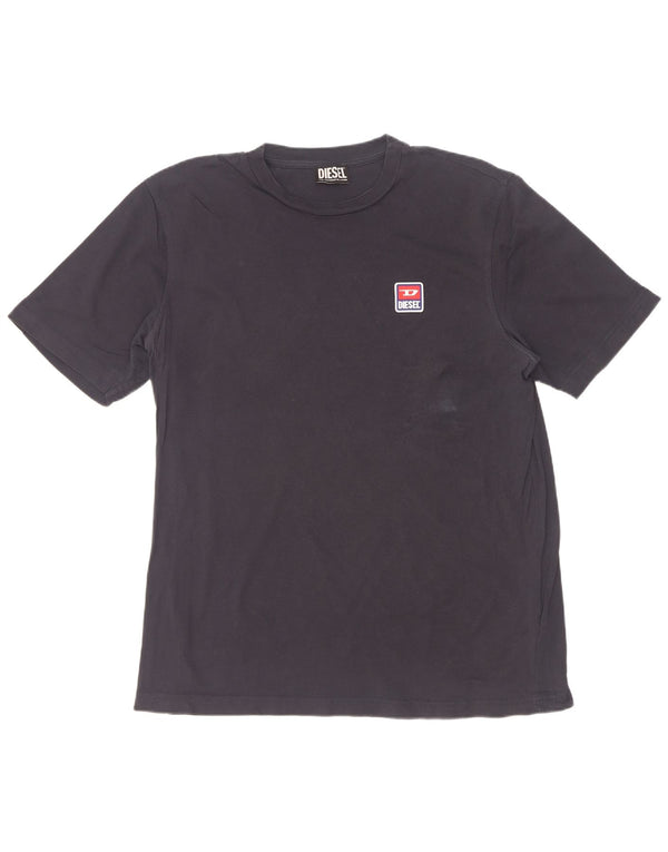 T-shirt da uomo Diesel Top Large in cotone blu navy