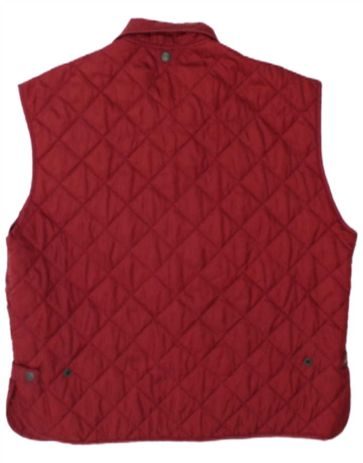Gilet trapuntato da uomo vintage UK 38 Borgogna medio