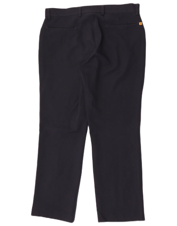 Pantaloni casual dritti da uomo Farah W36 L31 poliestere blu navy