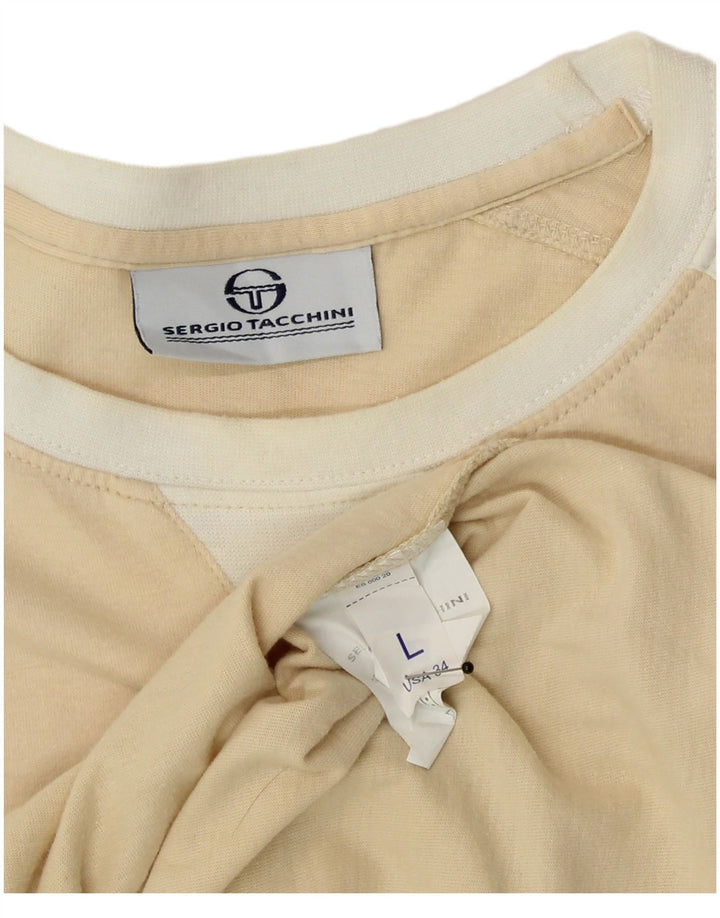 T-shirt uomo Sergio Tacchini Top Large in cotone beige
