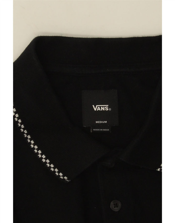 Polo da uomo a maniche lunghe VANS media nera geometrica