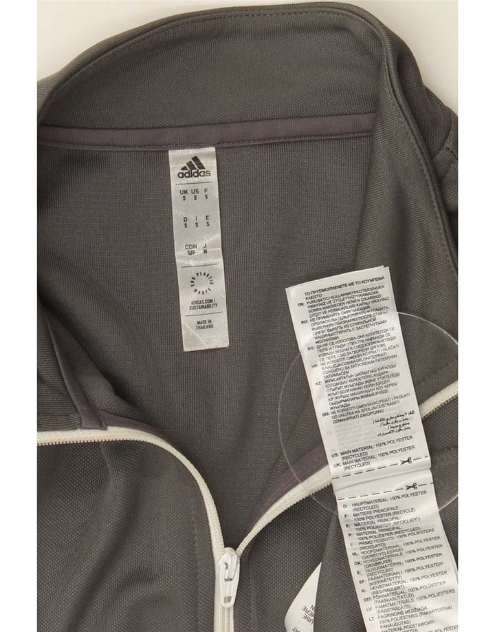 Adidas Uomo Aeroready Zip Collo Pullover Tuta Top Piccolo Poliestere Grigio