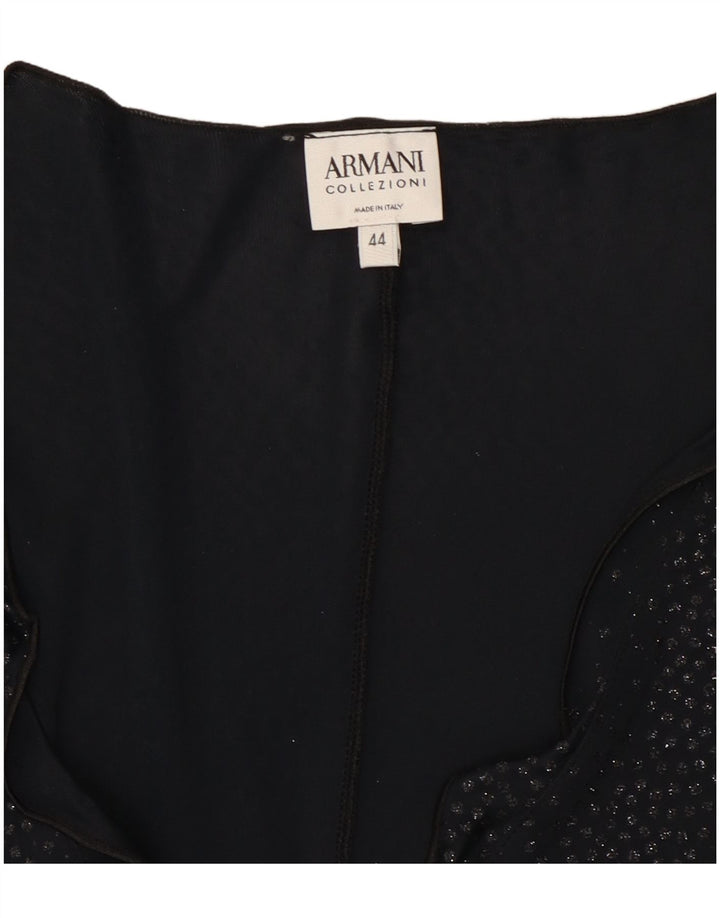 Camicetta a maniche lunghe da donna Armani IT 44 medio nero maculato