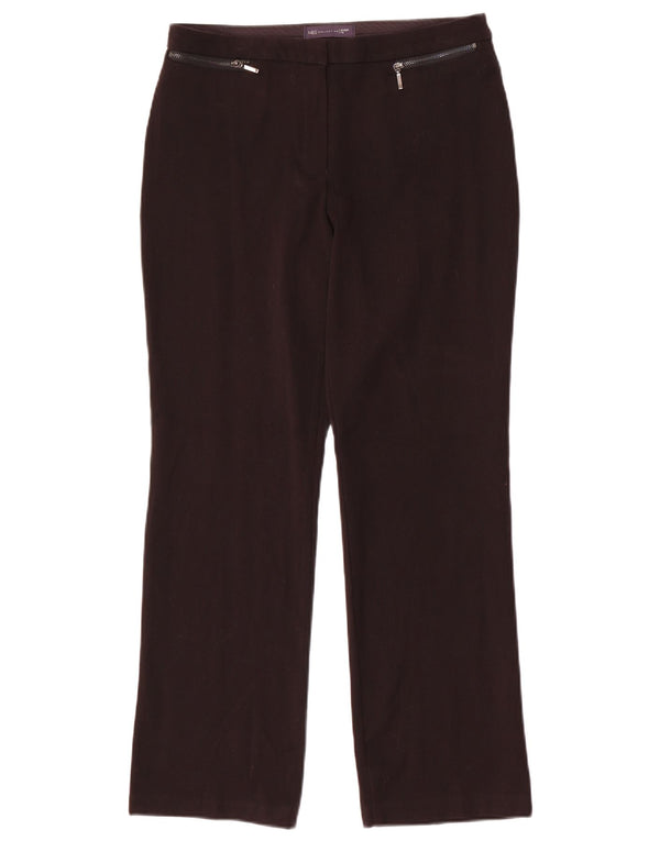 Pantaloni casual dritti da donna Marks & Spencer UK 10 piccoli W28 L29 neri