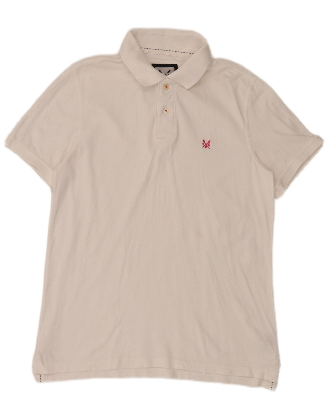 Crew Clothing Polo da uomo in cotone bianco medio