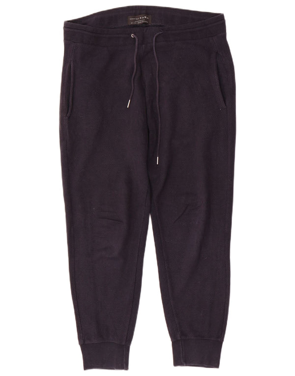 Pantaloni da tuta da uomo Zara Joggers grandi in cotone blu navy