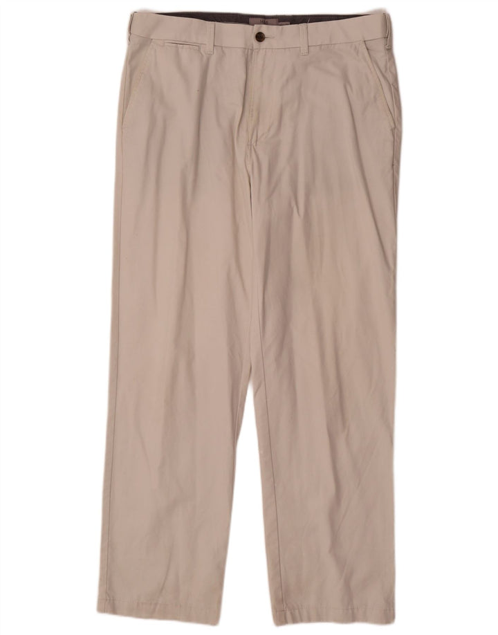 Pantaloni chino regolari dritti da uomo Marks & Spencer W36 L31 bianco sporco