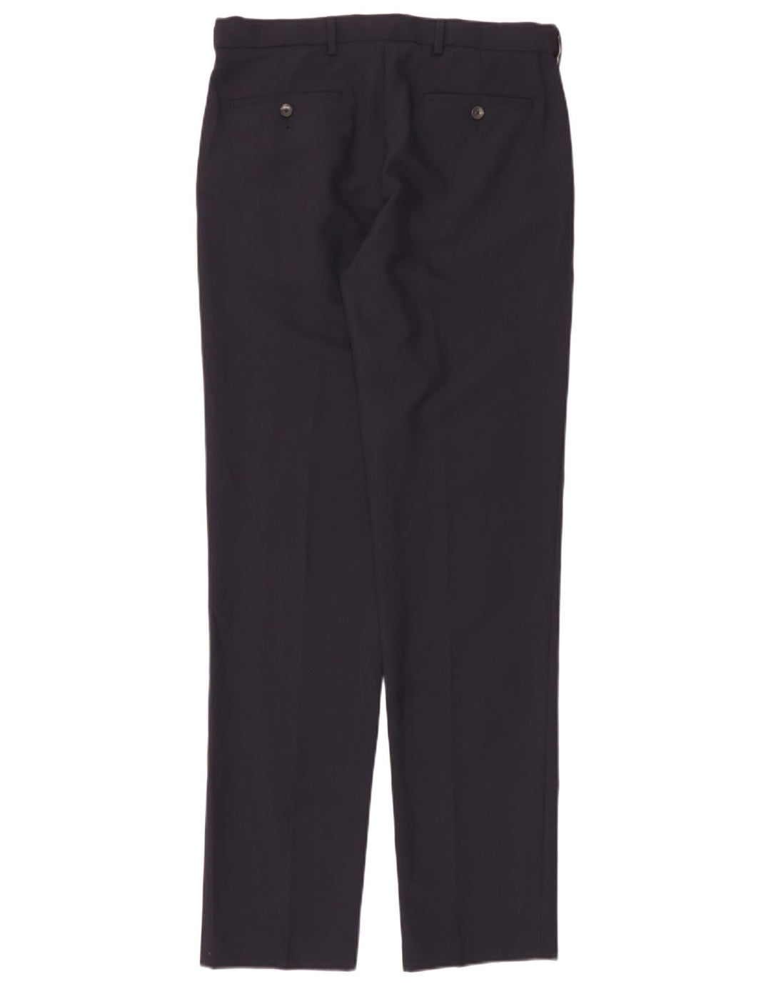 Pantaloni chino vestibilità regolare da uomo Marks & Spencer W32 L35 poliestere blu navy