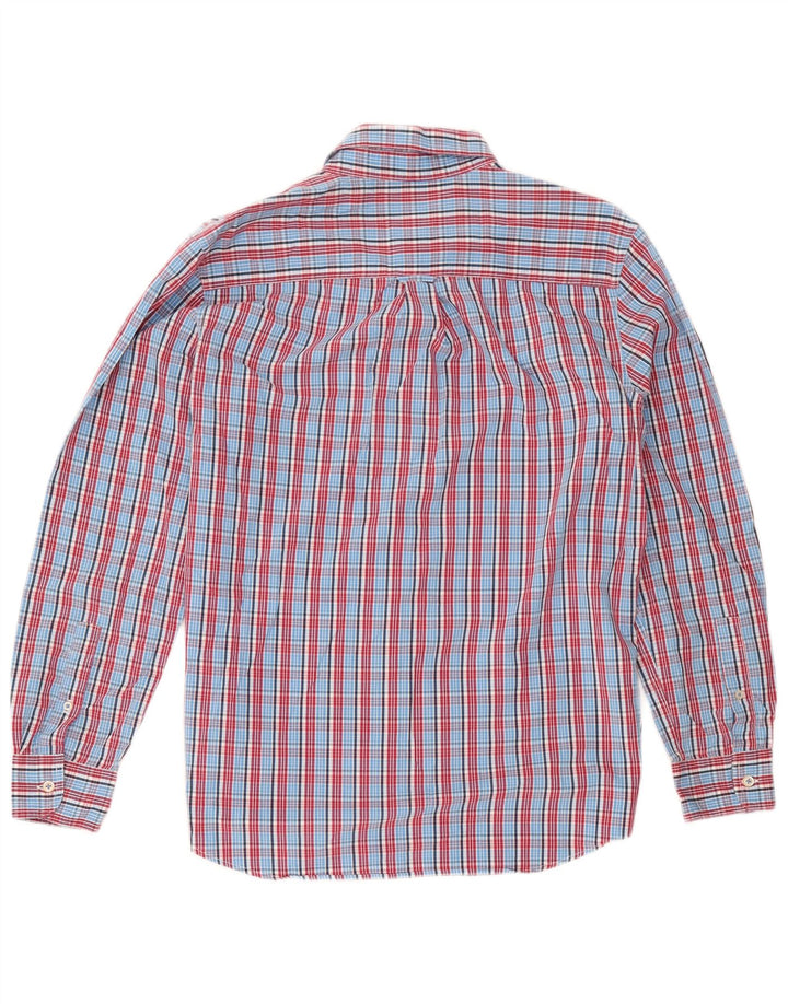 Camicia da uomo Chaps in cotone a quadri blu medio