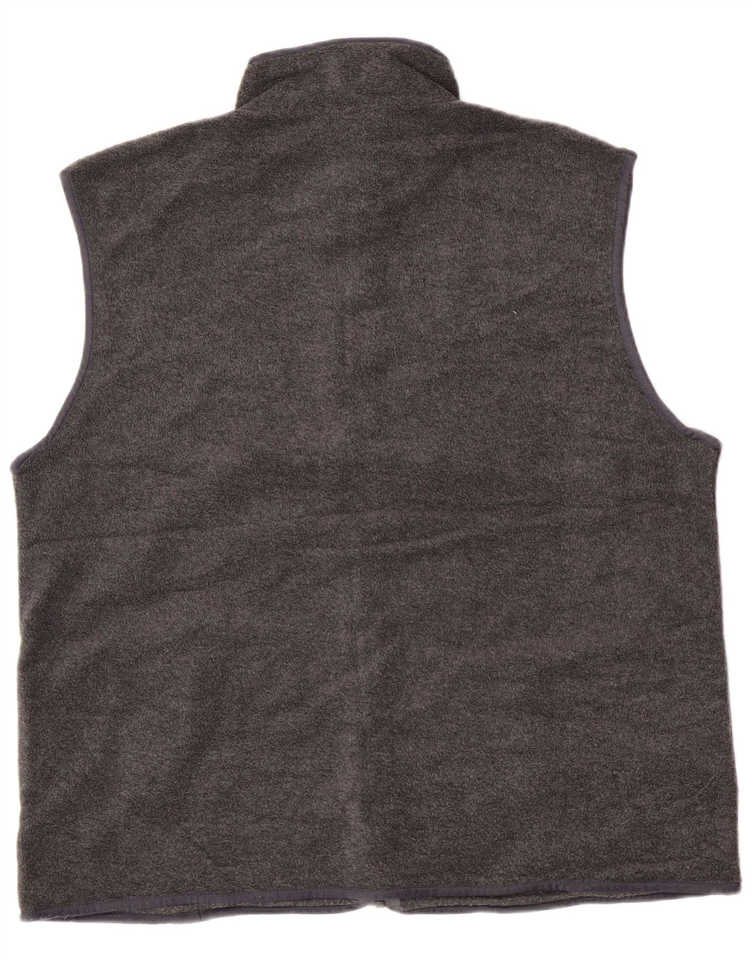 Gilet in pile da uomo vintage UK 42 XL poliestere grigio