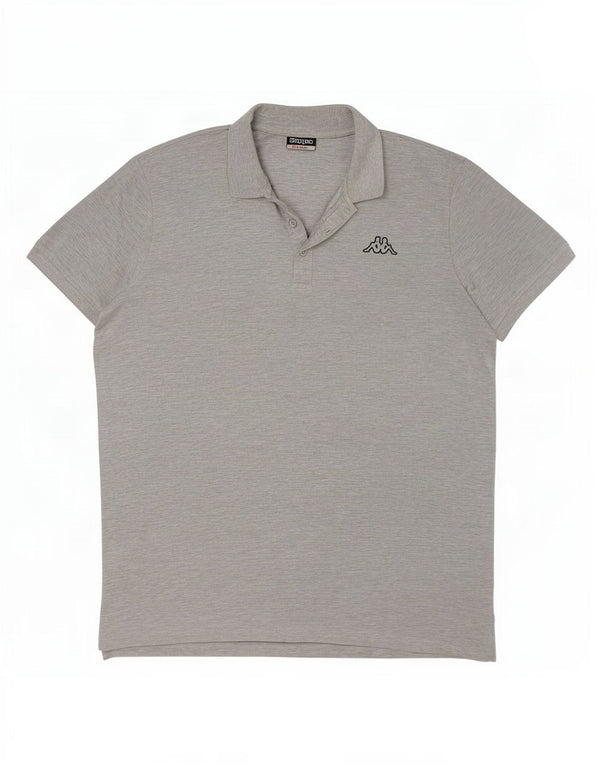 Polo Kappa Uomo 2XL Cotone Puntinato Grigio