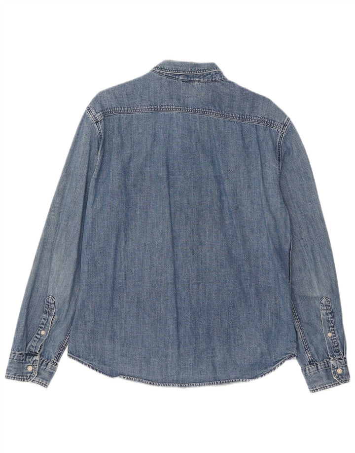 Camicia di jeans slim da uomo Levi's UK 40 grande cotone blu