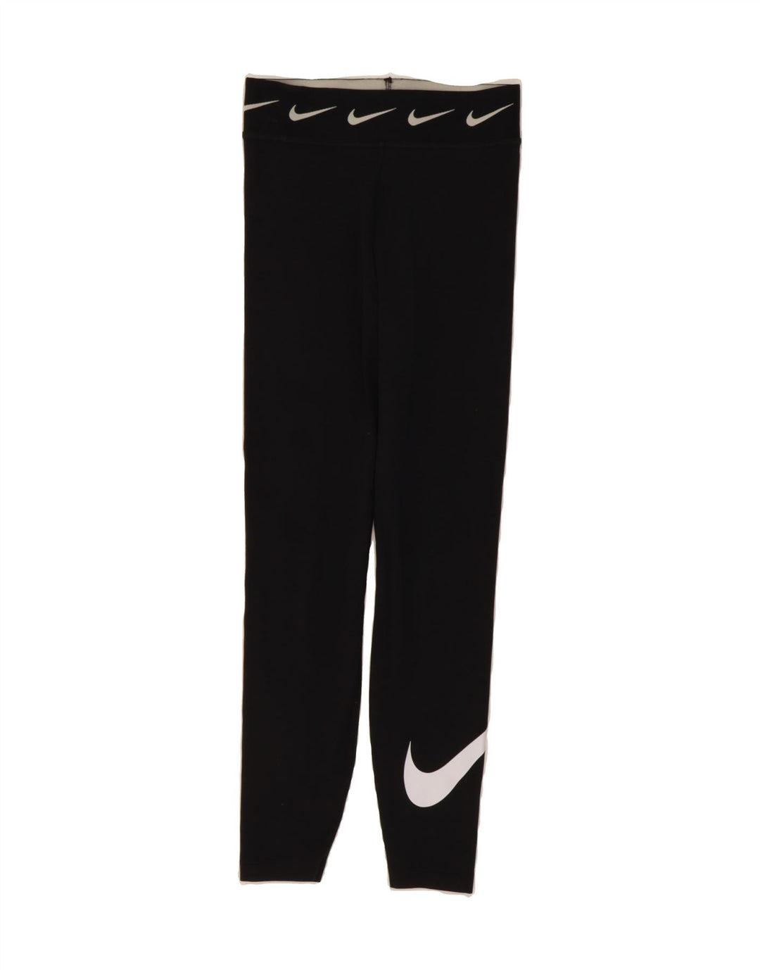 NIKE Womens Graphic Leggings UK 8 Small Black Cotton Vintage Nike and Second-Hand Nike from Messina Hembry 