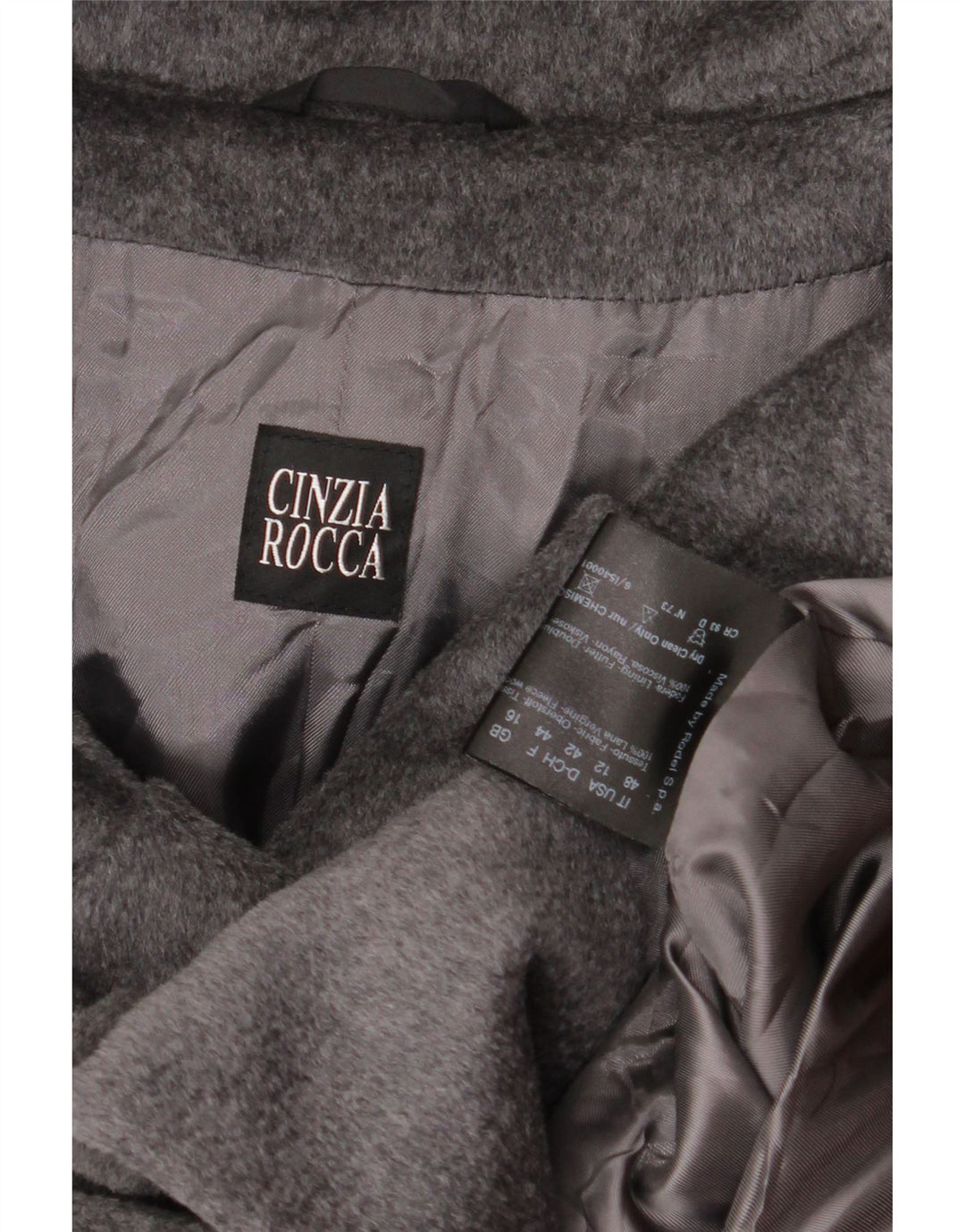 Soprabito da donna Cinzia Rocca UK 16 Large Grigio Lana