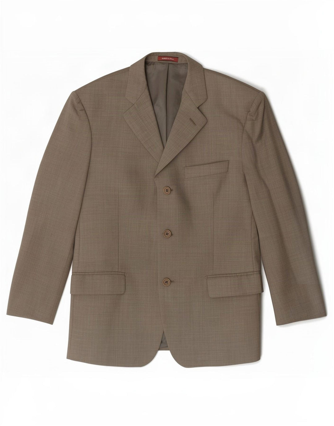 Giacca blazer a 3 bottoni Marks & Spencer da uomo UK 40 media lana vergine kaki