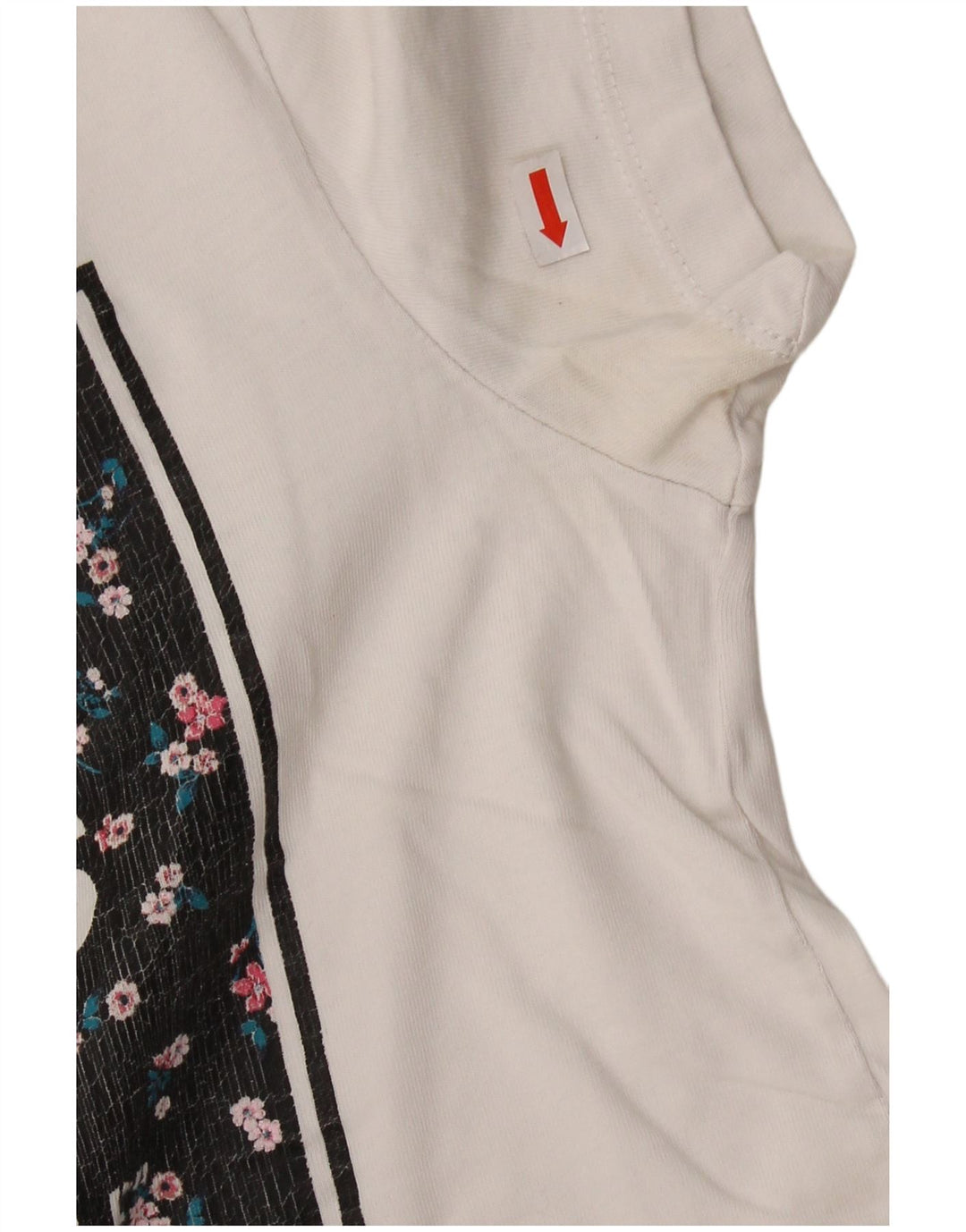 T-shirt grafica corta da donna VANS Top UK 6 XS cotone bianco