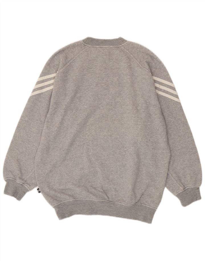 Felpa Maglione Adidas Ragazzo 13-14 Anni Cotone Grigio