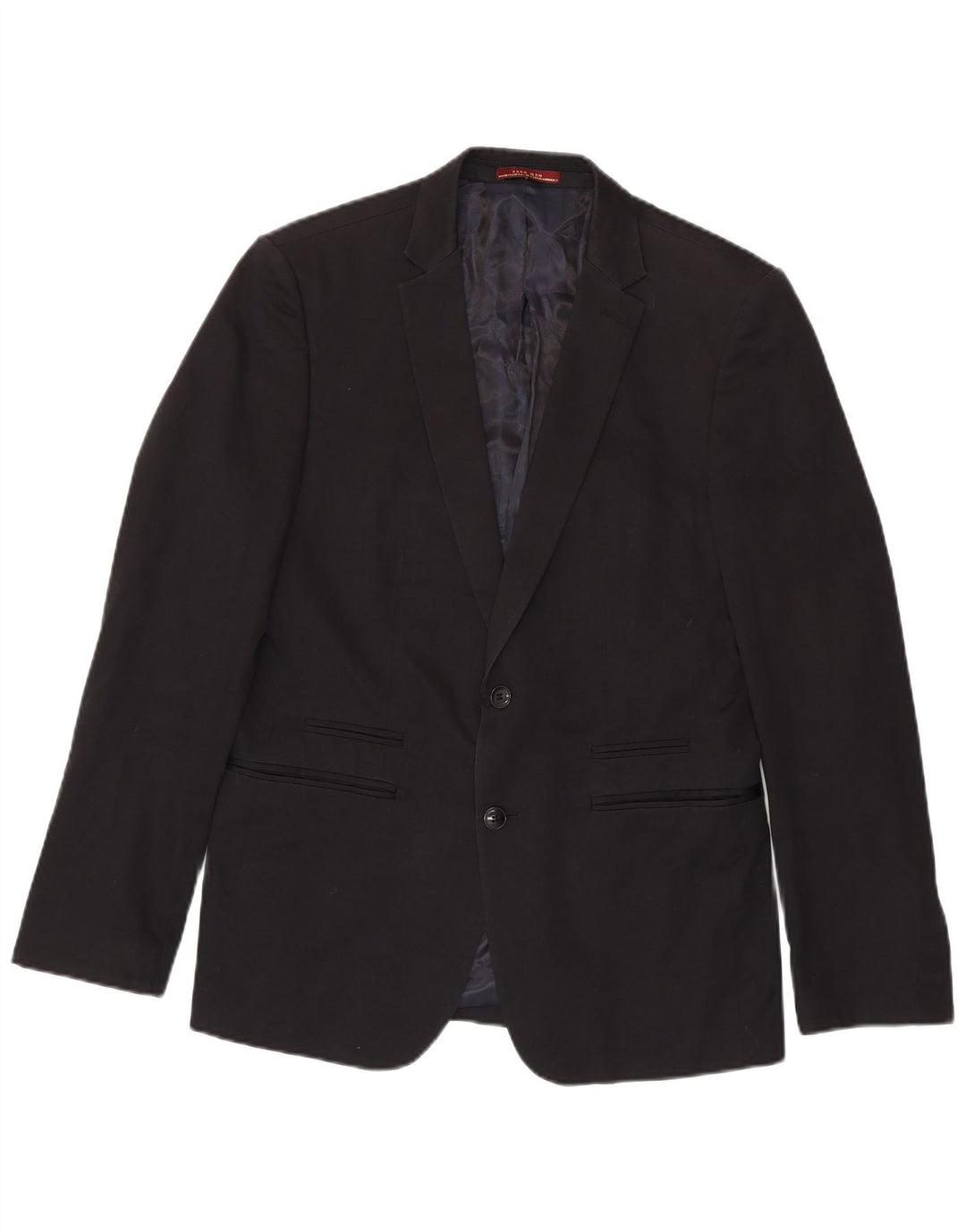 Giacca blazer a 2 bottoni da uomo Zara EU 50 cotone nero medio