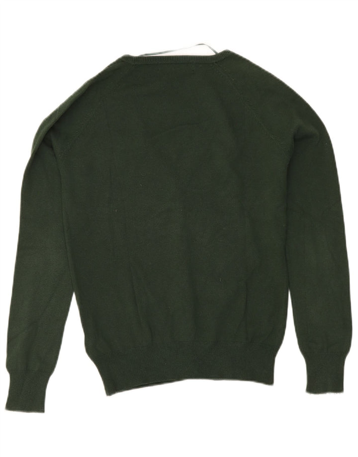 Maglione cardigan da donna Zara UK 12 cotone verde medio