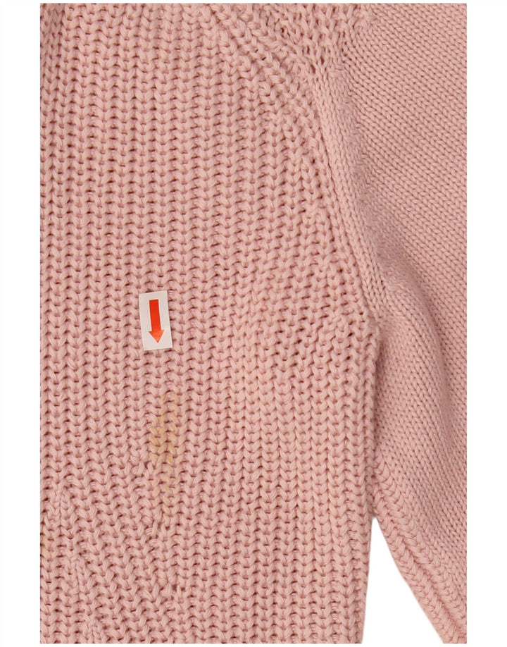 Maglione maglione girocollo da donna Marks & Spencer UK 14 Cotone rosa medio