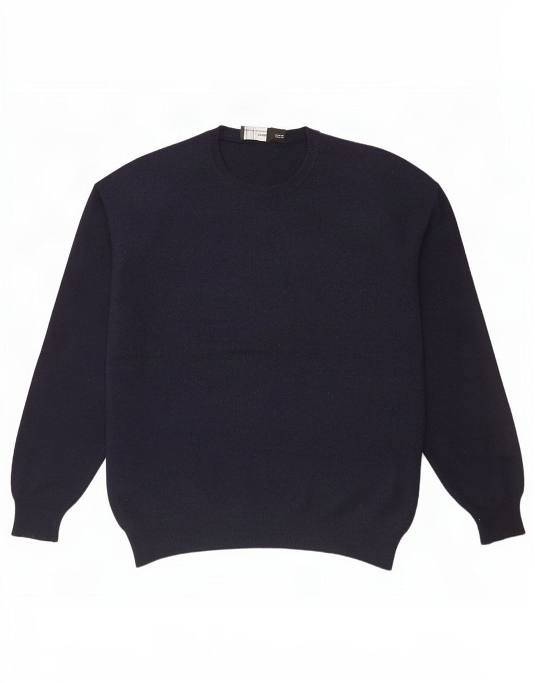 Maglione maglione girocollo da uomo Zara XL in lana blu navy