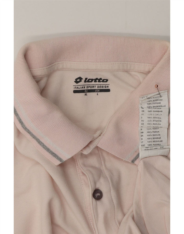 Polo da uomo Lotto Large in cotone rosa