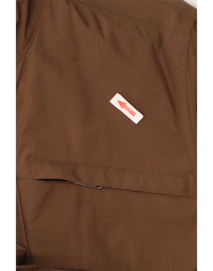 Giacca utility da uomo vintage UK 38 poliammide marrone medio