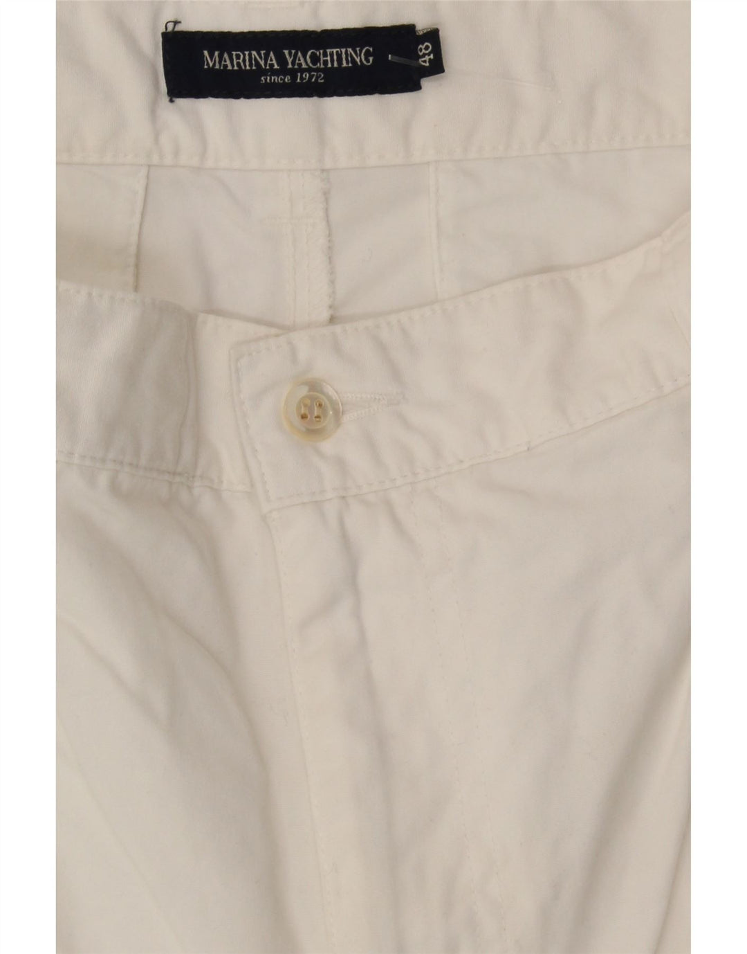 MARINA YACHTING Mens Chino Shorts IT 48 Medium W34  White Vintage Marina Yachting and Second-Hand Marina Yachting from Messina Hembry 