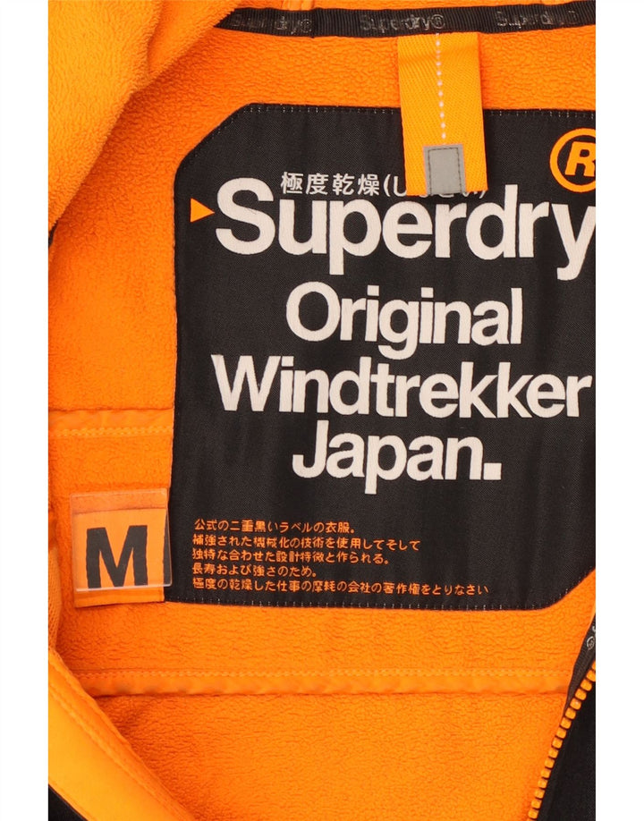 Giacca a vento con cappuccio Windtrekker da uomo SUPERDRY UK 38 media nera