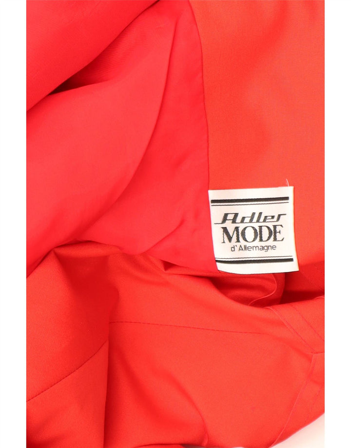 Giubbotto bomber doppiopetto vintage da donna UK 12 poliestere rosso medio