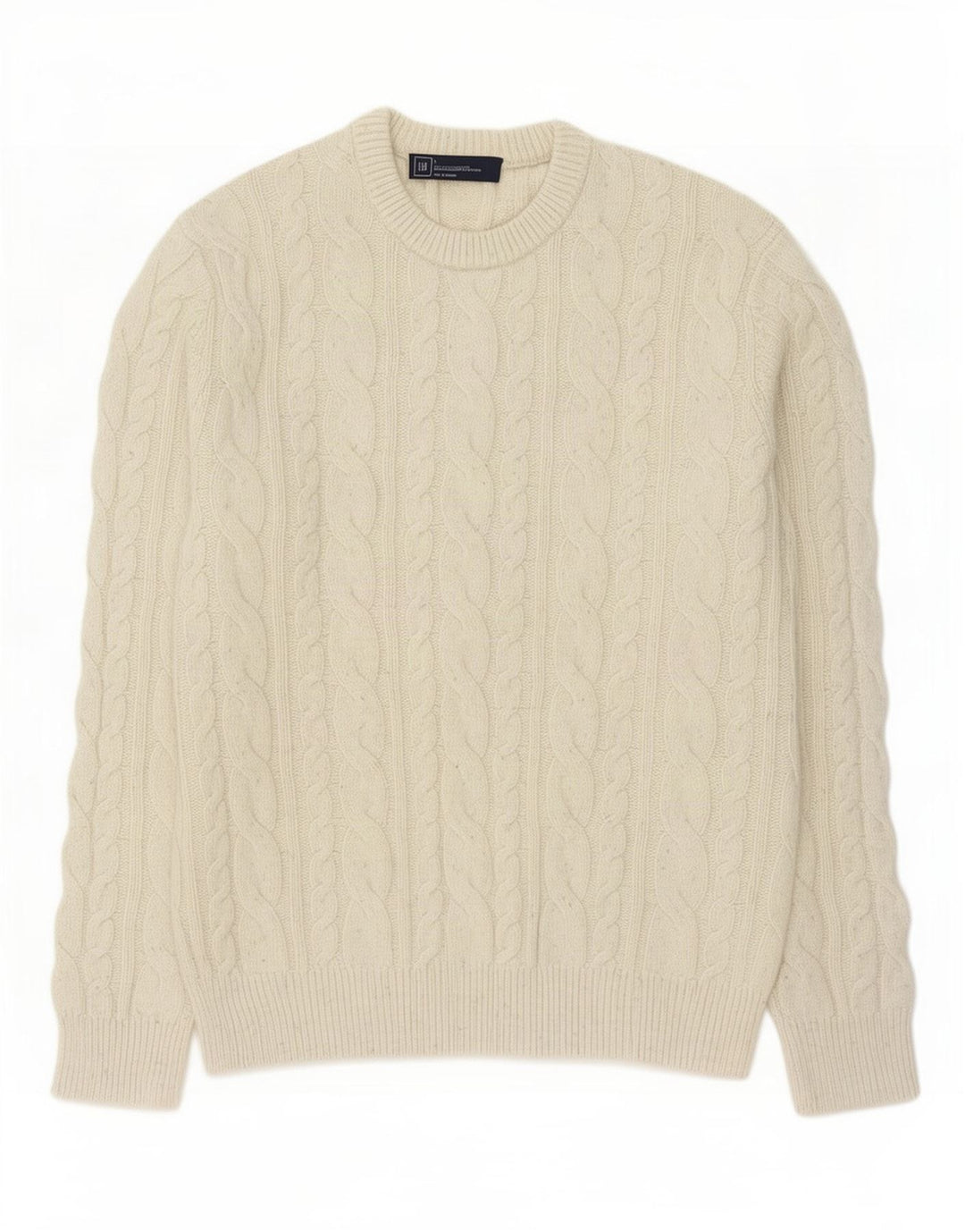 Gap Maglione girocollo da uomo in lana d'agnello beige grande