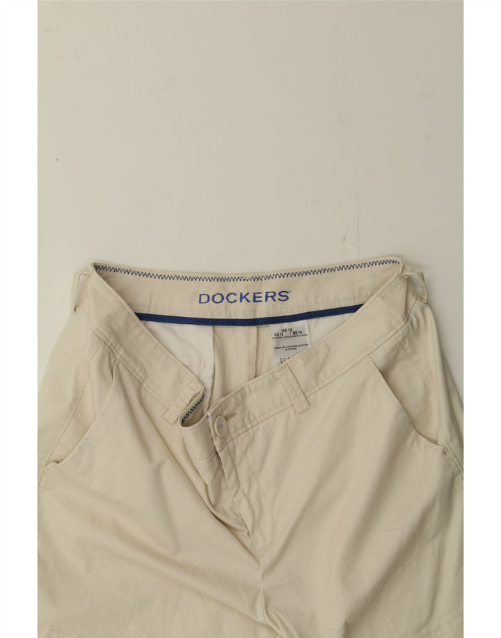 DOCKERS Womens Chino Shorts US 12 Large W36  White Cotton Vintage Dockers and Second-Hand Dockers from Messina Hembry 